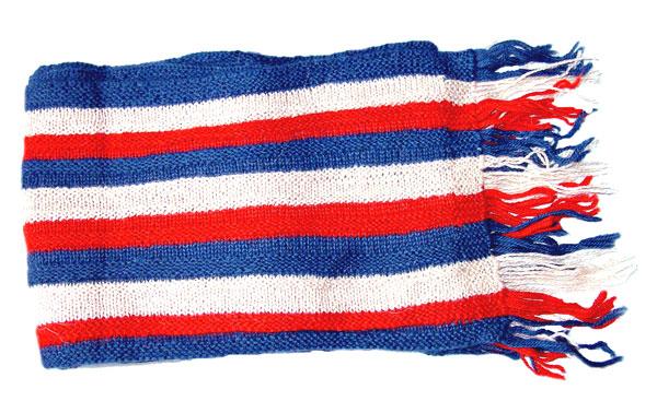 Red and shop blue scarf